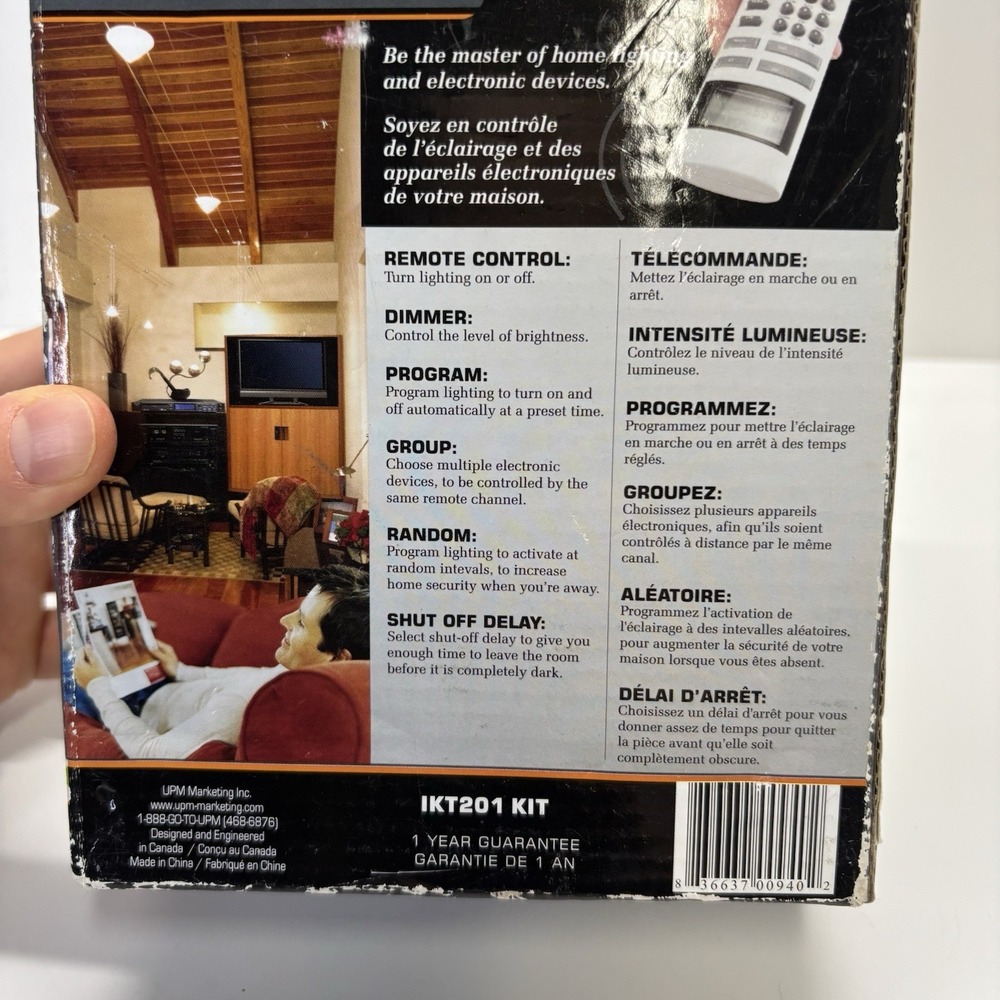 NEW UPM Prog Remote-Control - 2 Tocket Outlet Dimmers with timer Home Lighting - Picture 6 of 7